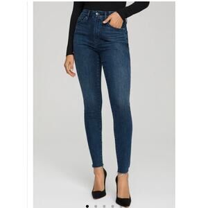 Good American Good Legs Skinny Raw Chewed Hem 2 / 26 Capsule Staple Wardrobe
